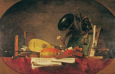 Los atributos de la música, 1765 de Jean Baptiste Simeon Chardin